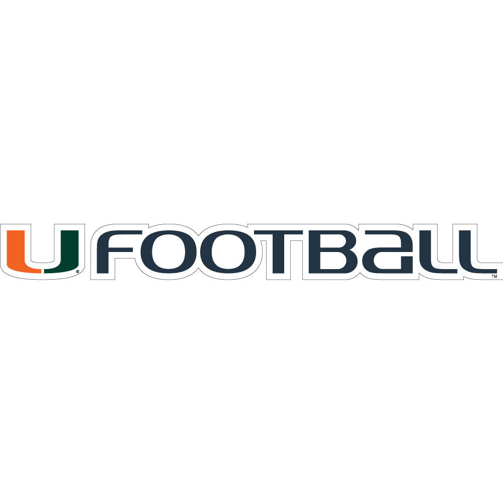 Miami Hurricanes 20" Football Decal - CanesWear at Miami FanWear Decals & Stickers SDS Design Associates CanesWear at Miami FanWear