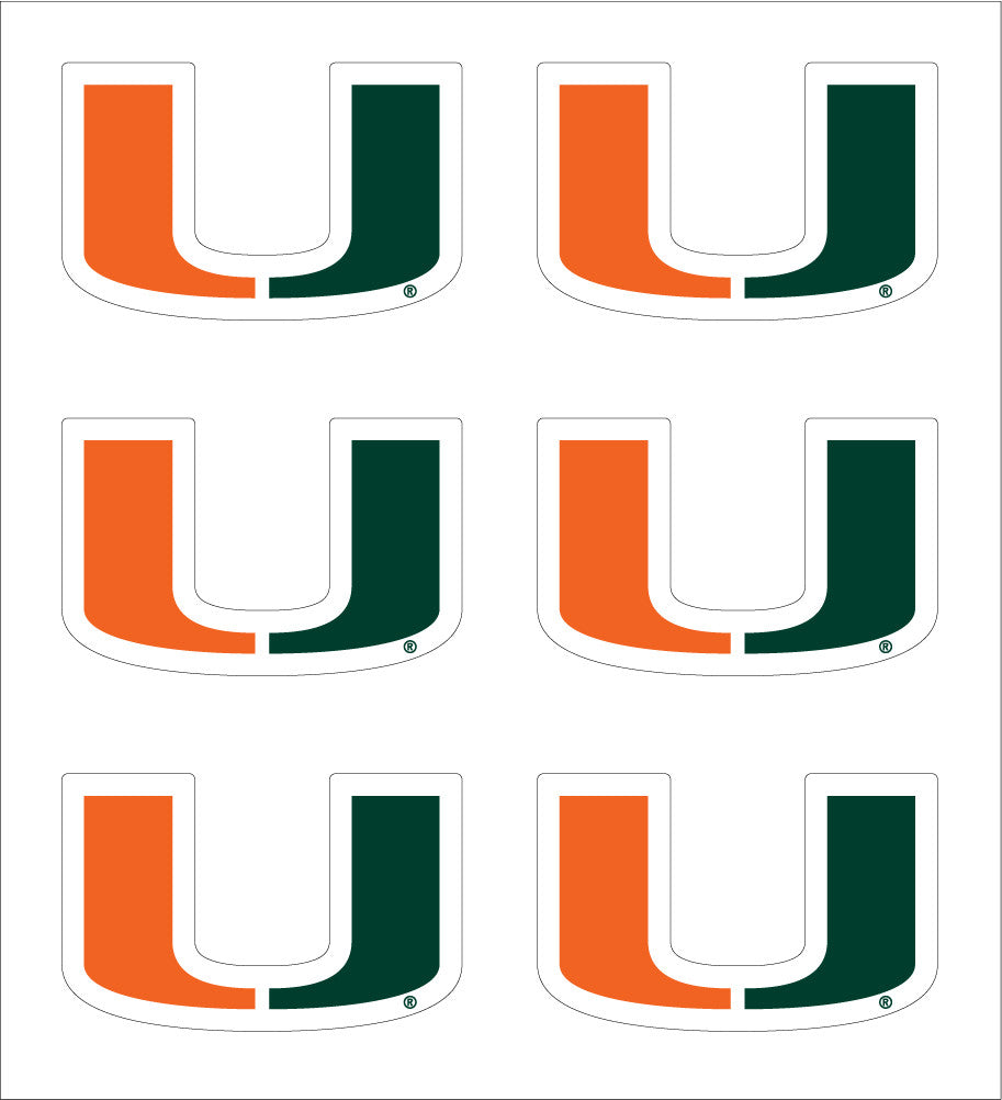 thumbnail image 2 of Miami Hurricanes 'The U' Decal – Vinyl Sticker For Car, Laptop, Cooler 2 of 6