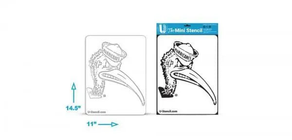 Miami Hurricanes U-Stencil 'Sebastian' Multi-Purpose Stencil - 11" X 14.5"
