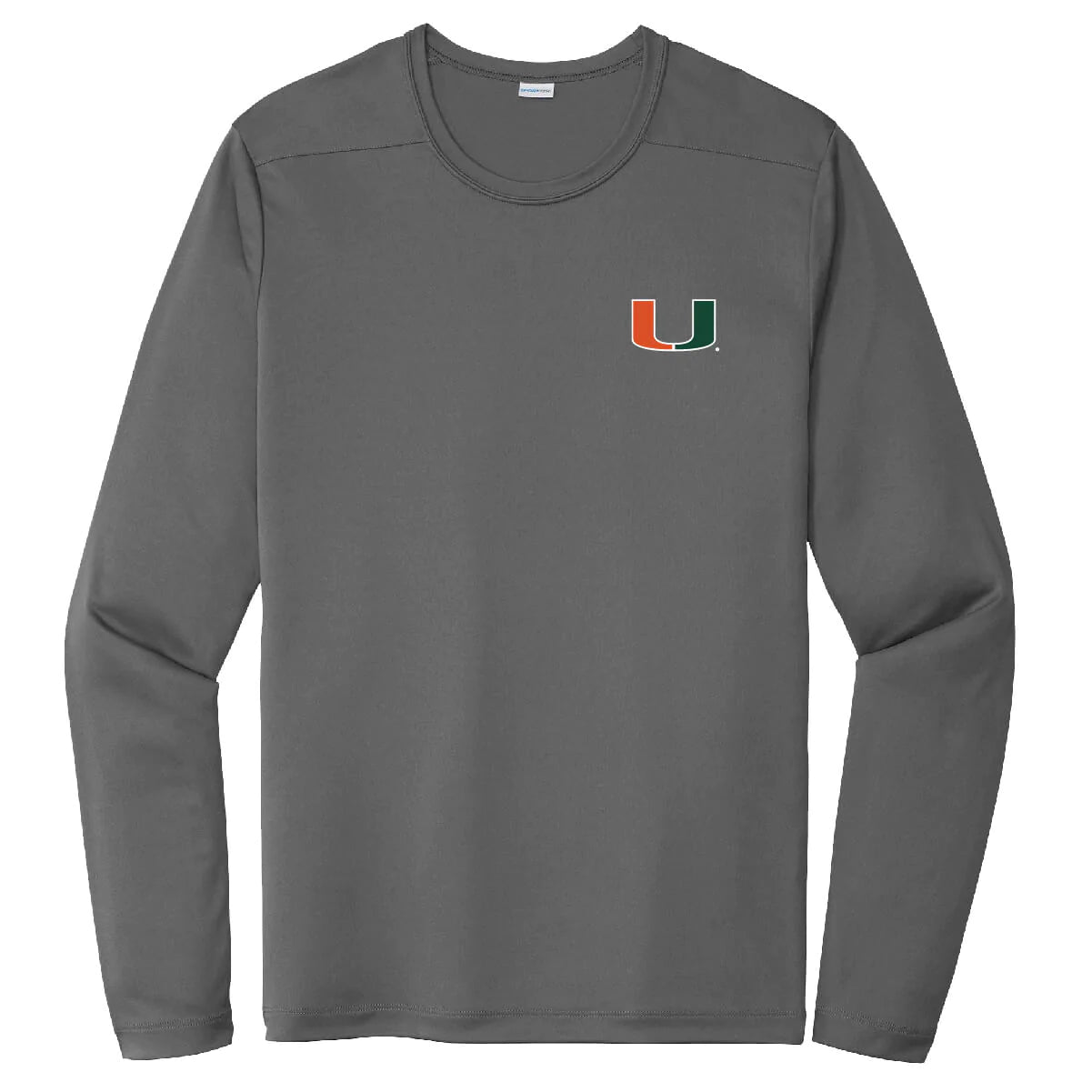 Miami Hurricanes FLOGROWN Mahi Standard Crest Long Sleeve Performance Tee