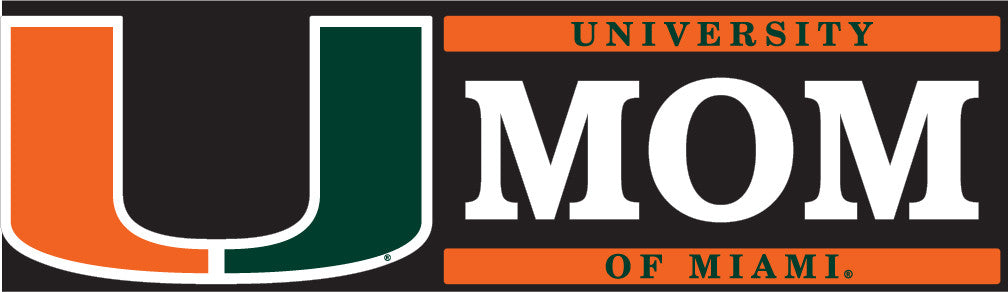 Miami Hurricanes Mom Block Decal