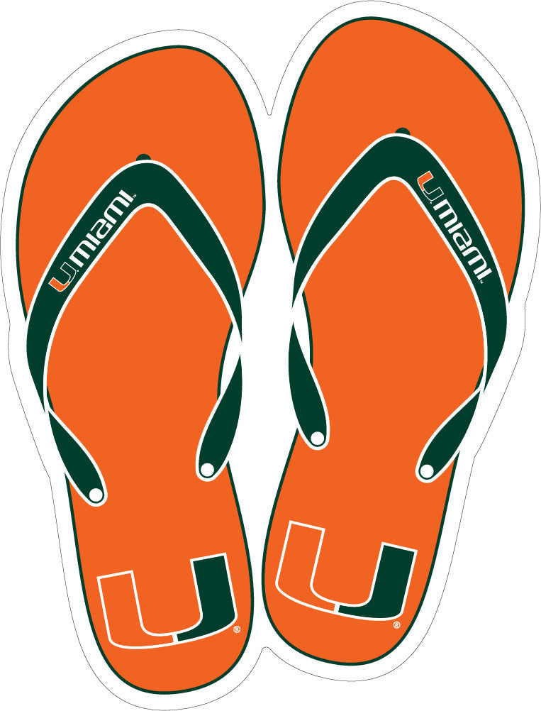 Miami Hurricanes Flip Flop Decal