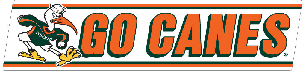 Miami Hurricanes 10” Go Canes Decal - CanesWear at Miami FanWear Decals & Stickers SDS Design Associates CanesWear at Miami FanWear