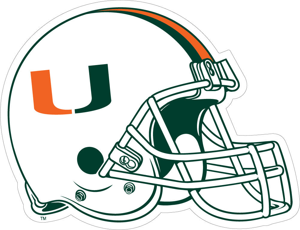 Miami Hurricanes Helmet Magnet - CanesWear at Miami FanWear Decals & Stickers SDS Design Associates CanesWear at Miami FanWear