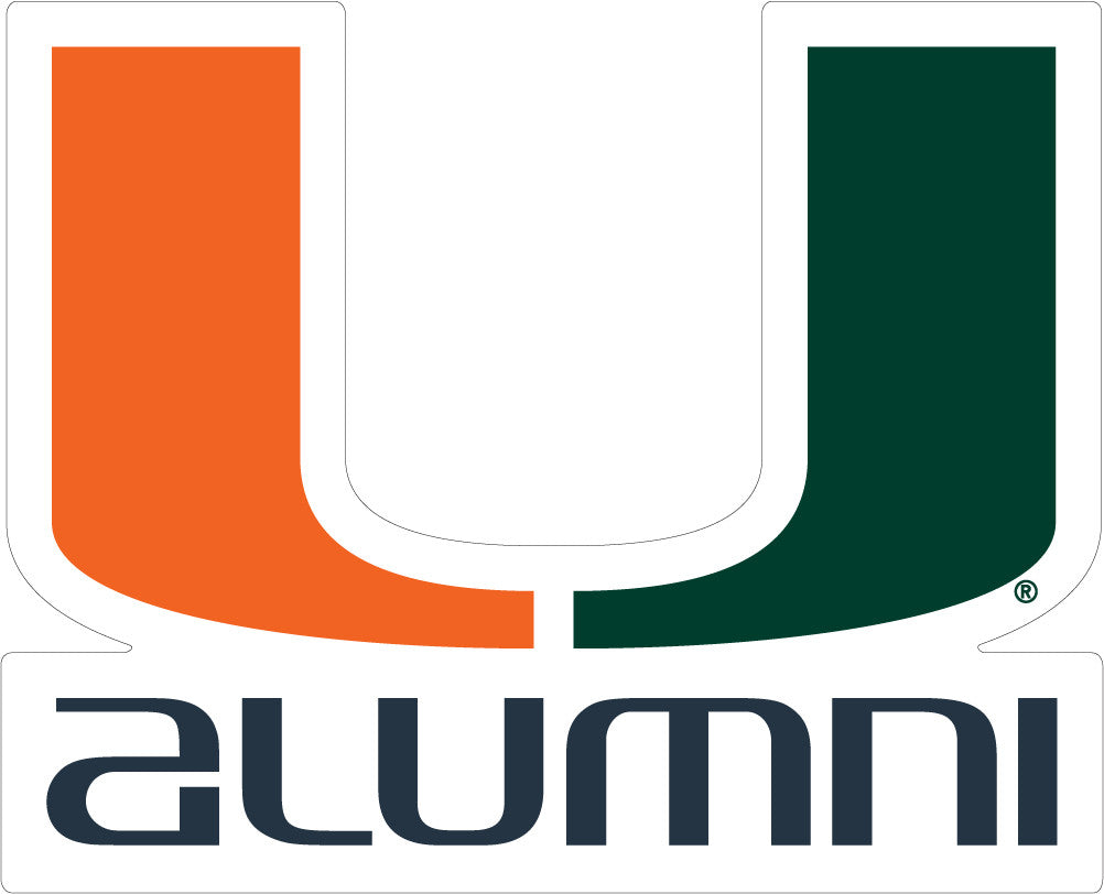 Miami Hurricanes 3" Alumni Decal - CanesWear at Miami FanWear Decals & Stickers SDS Design Associates CanesWear at Miami FanWear