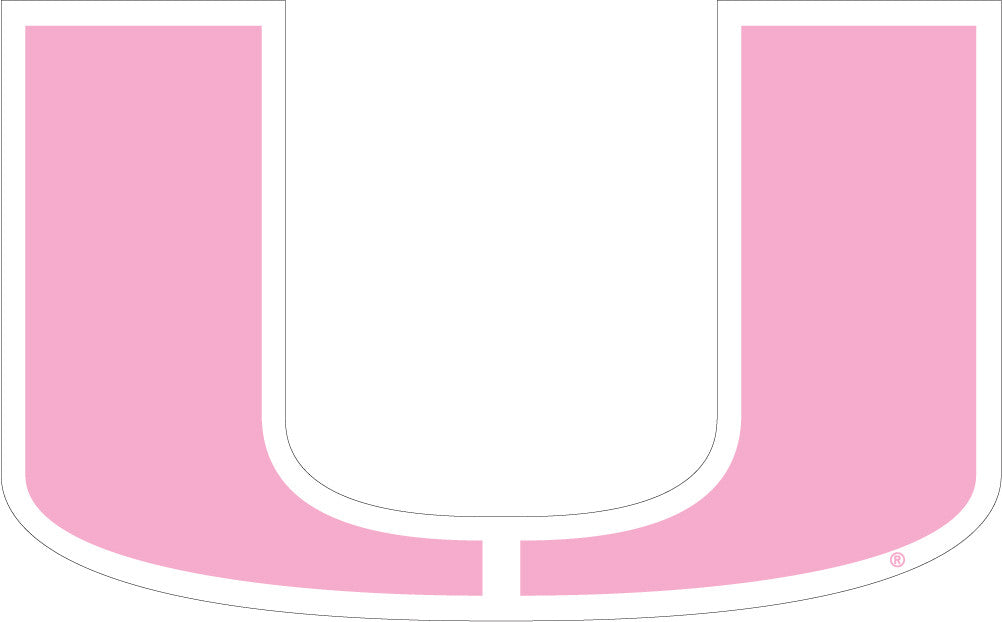 Miami Hurricanes Pink U Logo Magnet - CanesWear at Miami FanWear Decals & Stickers SDS Design Associates CanesWear at Miami FanWear