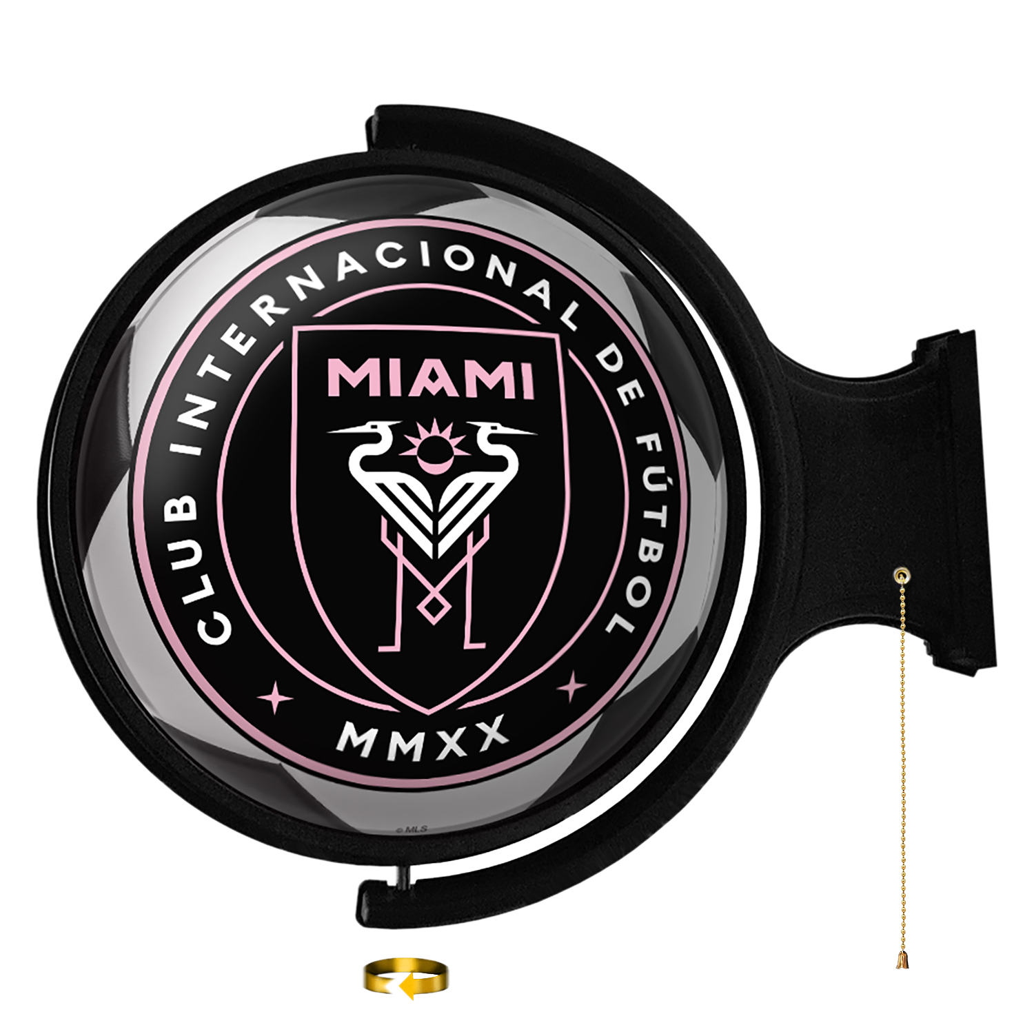 Inter Miami CF: Soccer Ball - Original Round Rotating Lighted Wall Sign