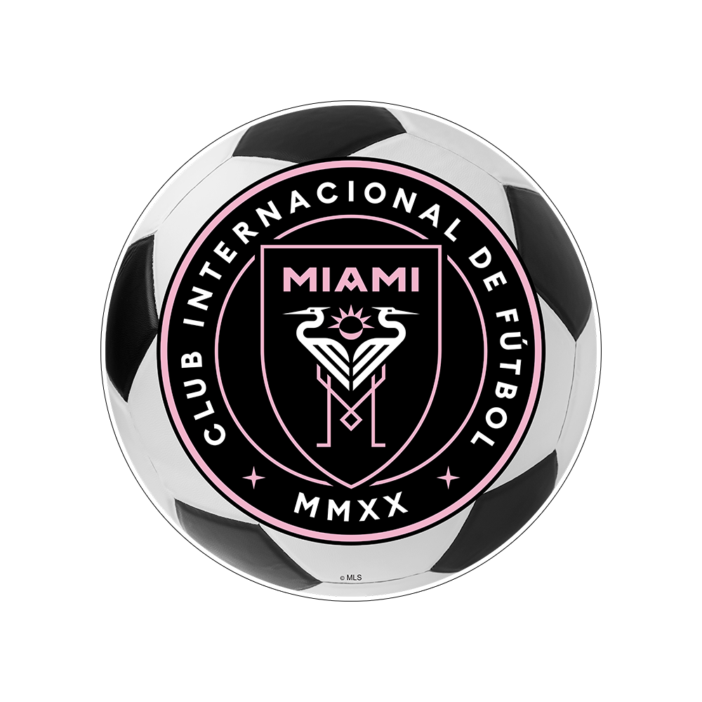 Inter Miami CF: Soccer Ball - Edge Glow Lighted Wall Sign