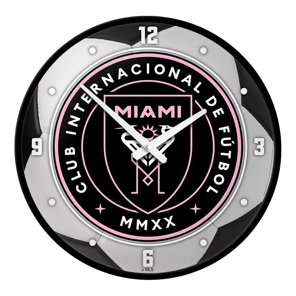 Inter Miami CF: Soccer Ball - Modern Disc Wall Clock