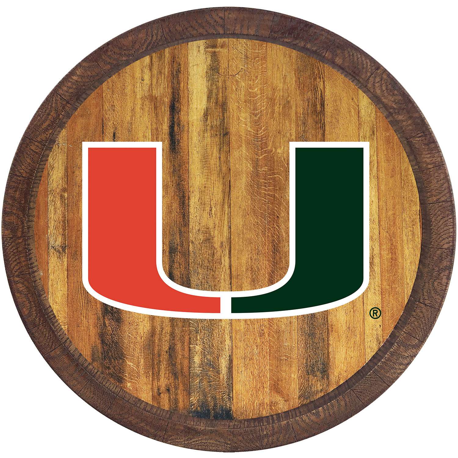 Miami Hurricanes "Faux" Barrel Top Sign Default Title