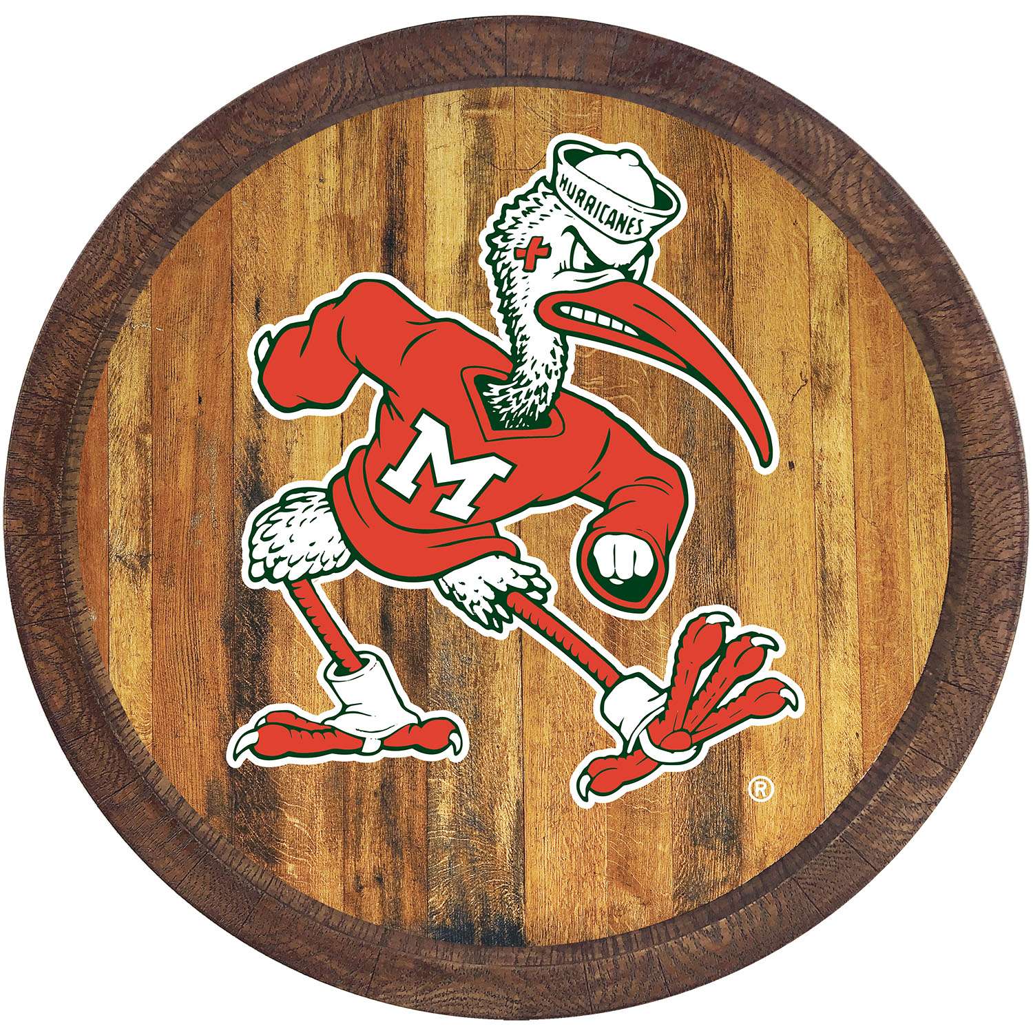 Miami Hurricanes Mascot - "Faux" Barrel Top Sign Default Title