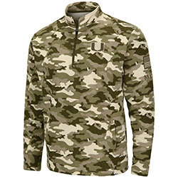 Quarter zip camo pullover cheap