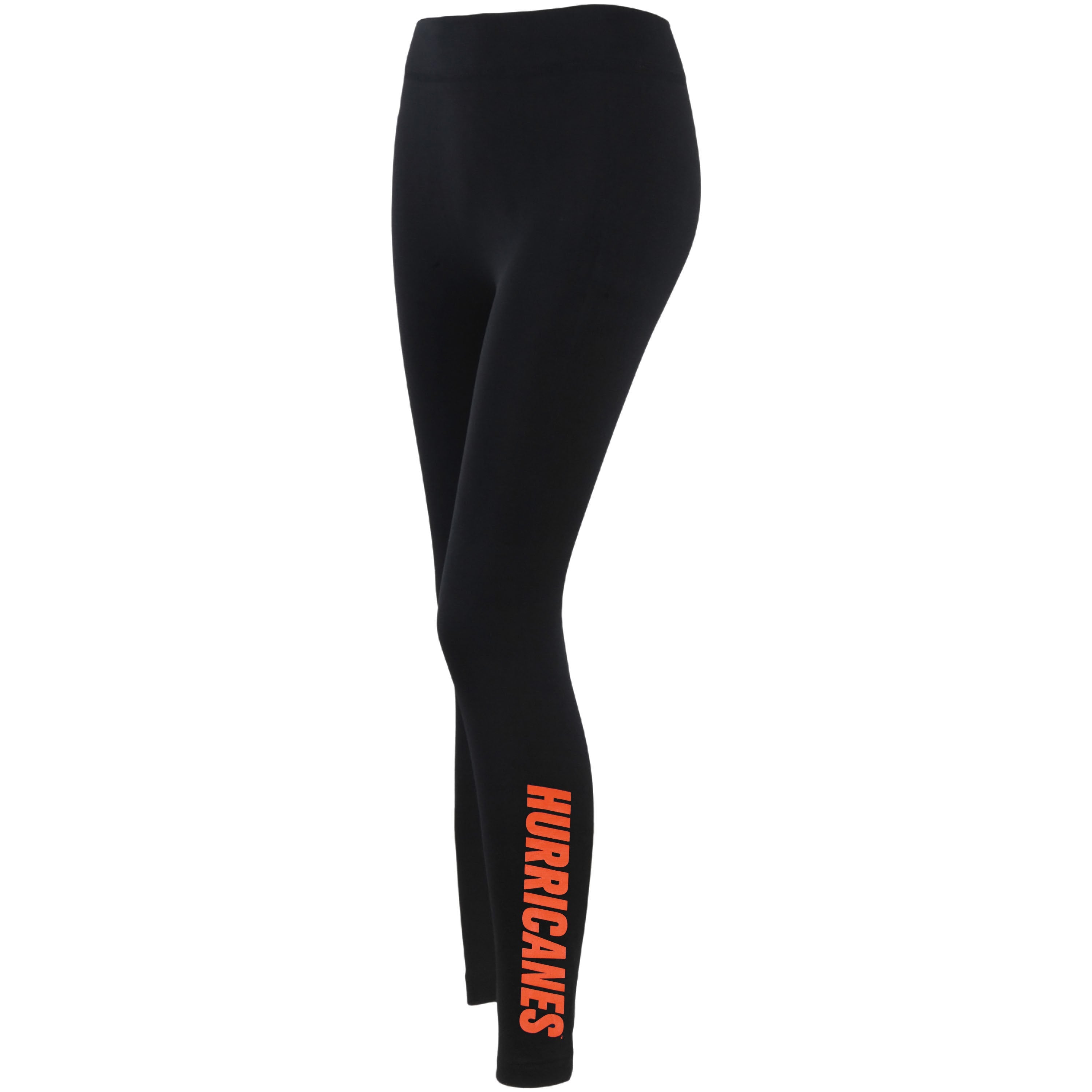 Miami Hurricanes ZooZatz Fleece Lined Leggings - Black