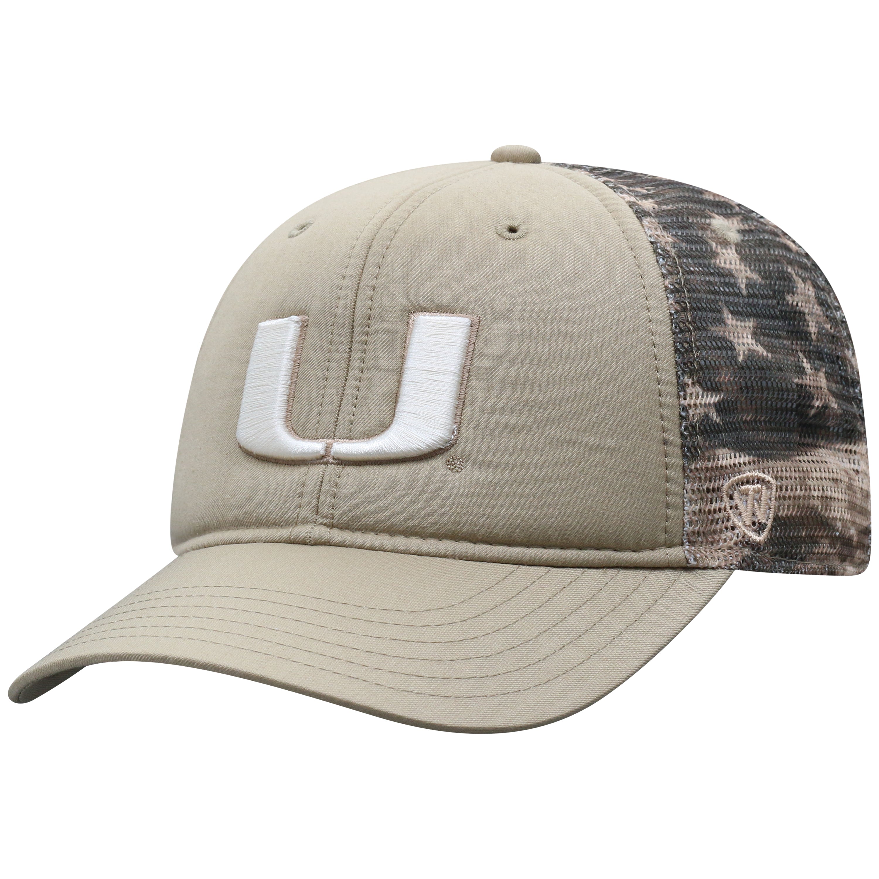 Miami Hurricanes Top of the World Sanders Adjustable Two-Tone - Beige