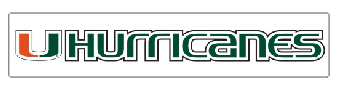 Miami Hurricanes U Hurricanes 18" Magnet - CanesWear at Miami FanWear Decals & Stickers Craftique CanesWear at Miami FanWear