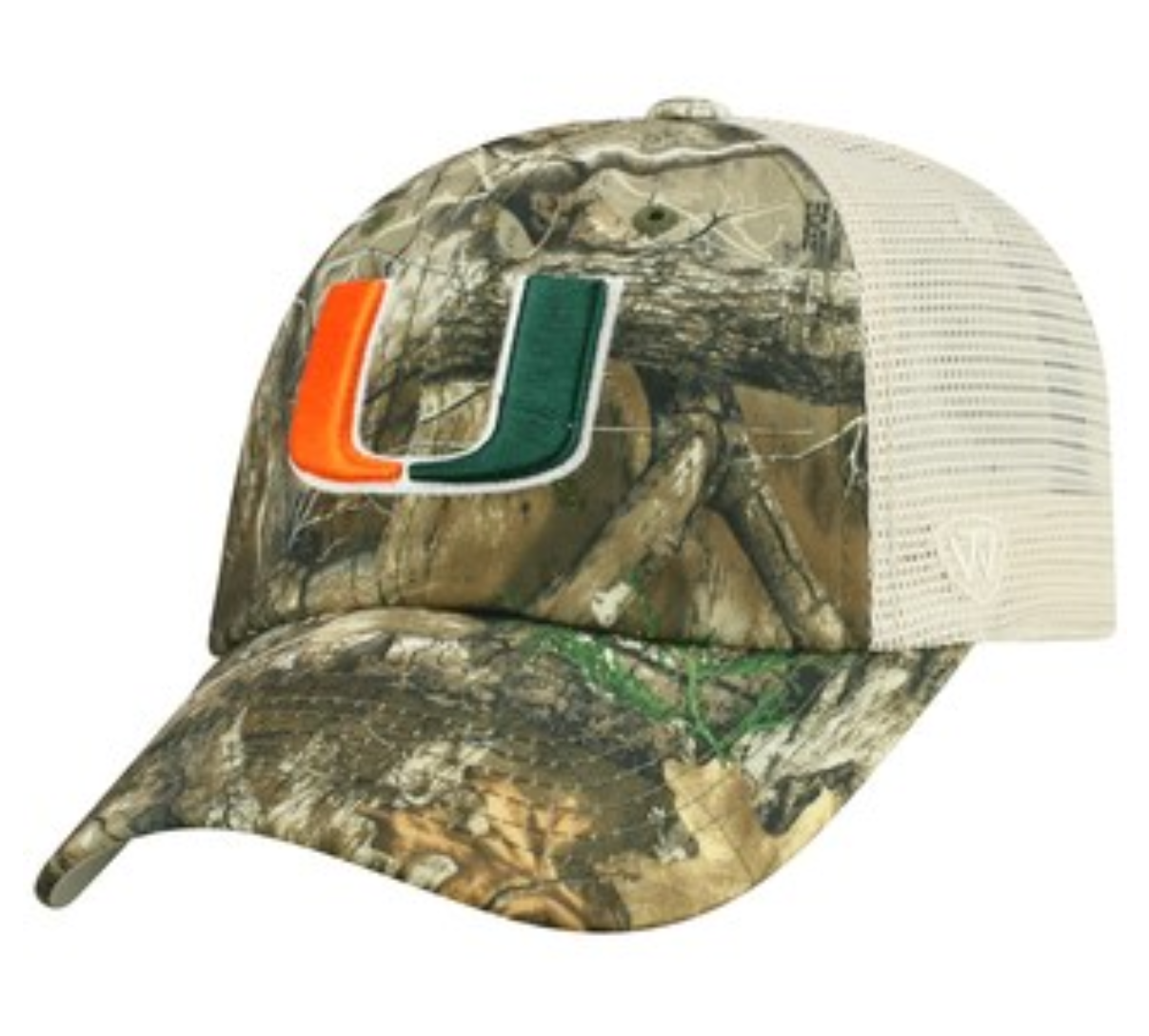 Miami Hurricanes RealTree Tan Trucker Snap Back Hat - Camo