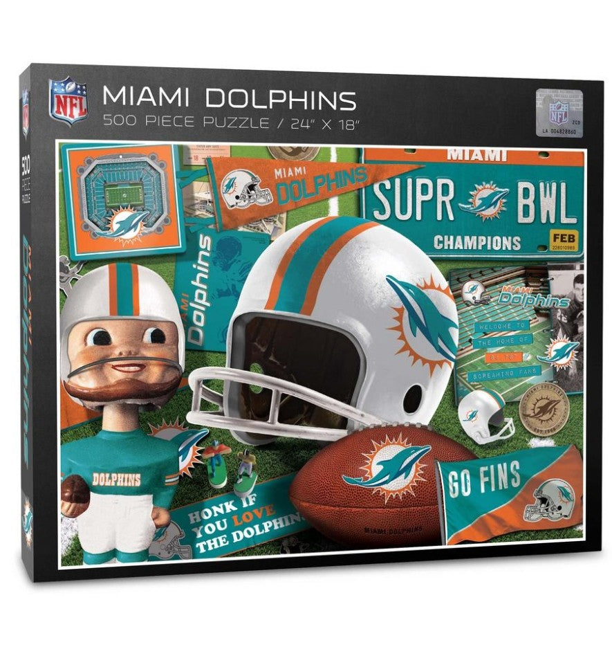 Miami Dolphins Retro Series Puzzle - 500 Pieces