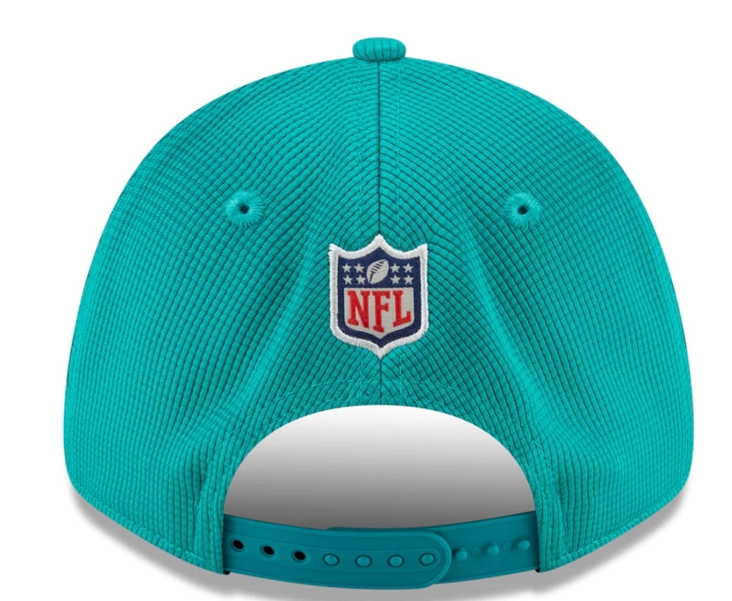 Miami Dolphins New Era 2021 Sideline Home 9Forty Adjustable Snapback Hat - Aqua