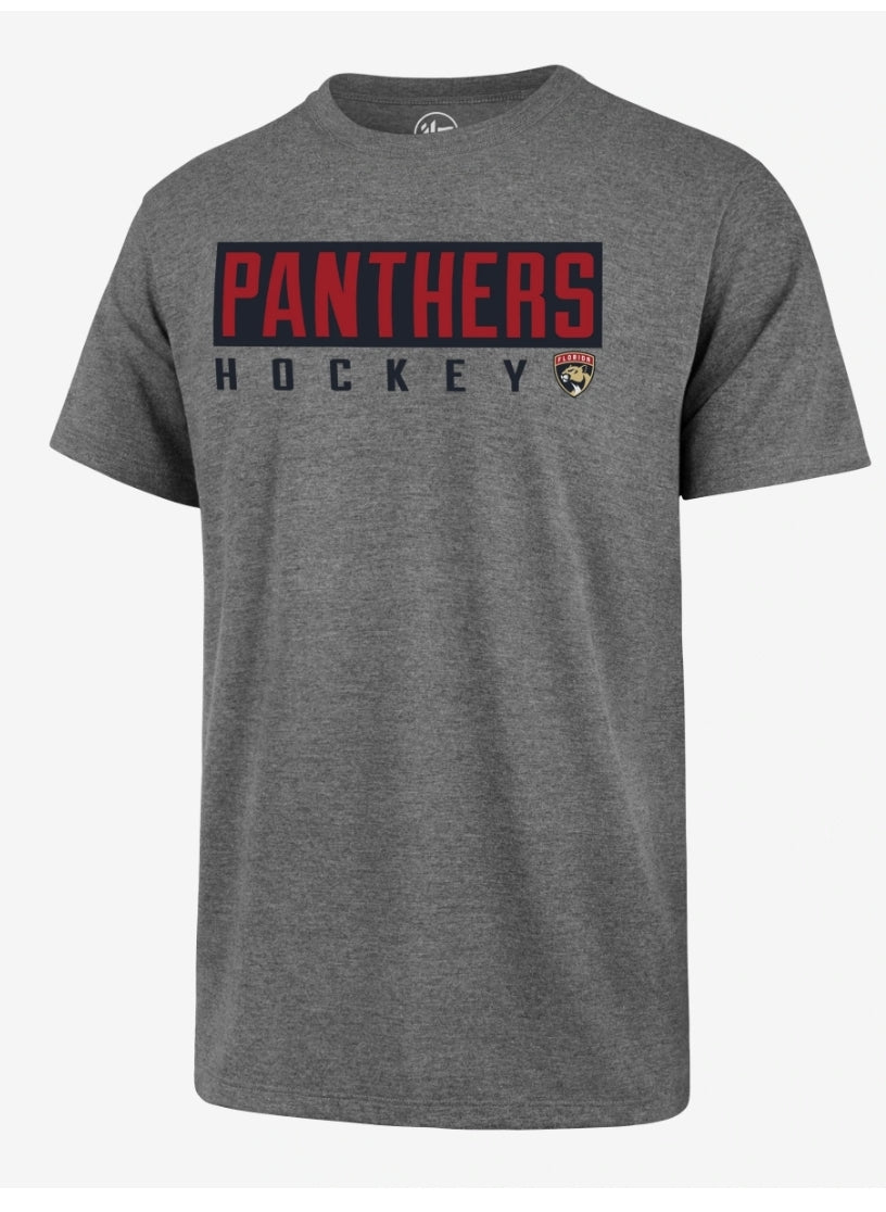 Florida Panthers 47 Brand Dub Major Super Rival T-Shirt - Grey