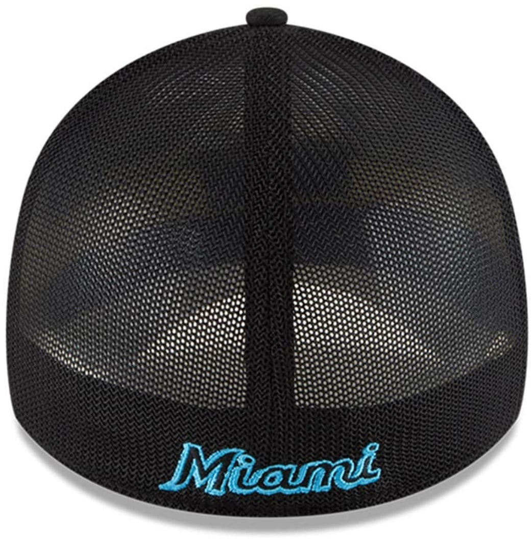 Miami Marlins New Era Batting Practice 39THIRTY Flex Hat - Black