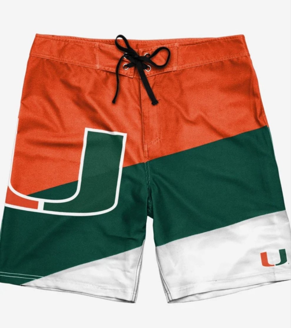 Miami Hurricanes FOCO Color Dive Boardshorts