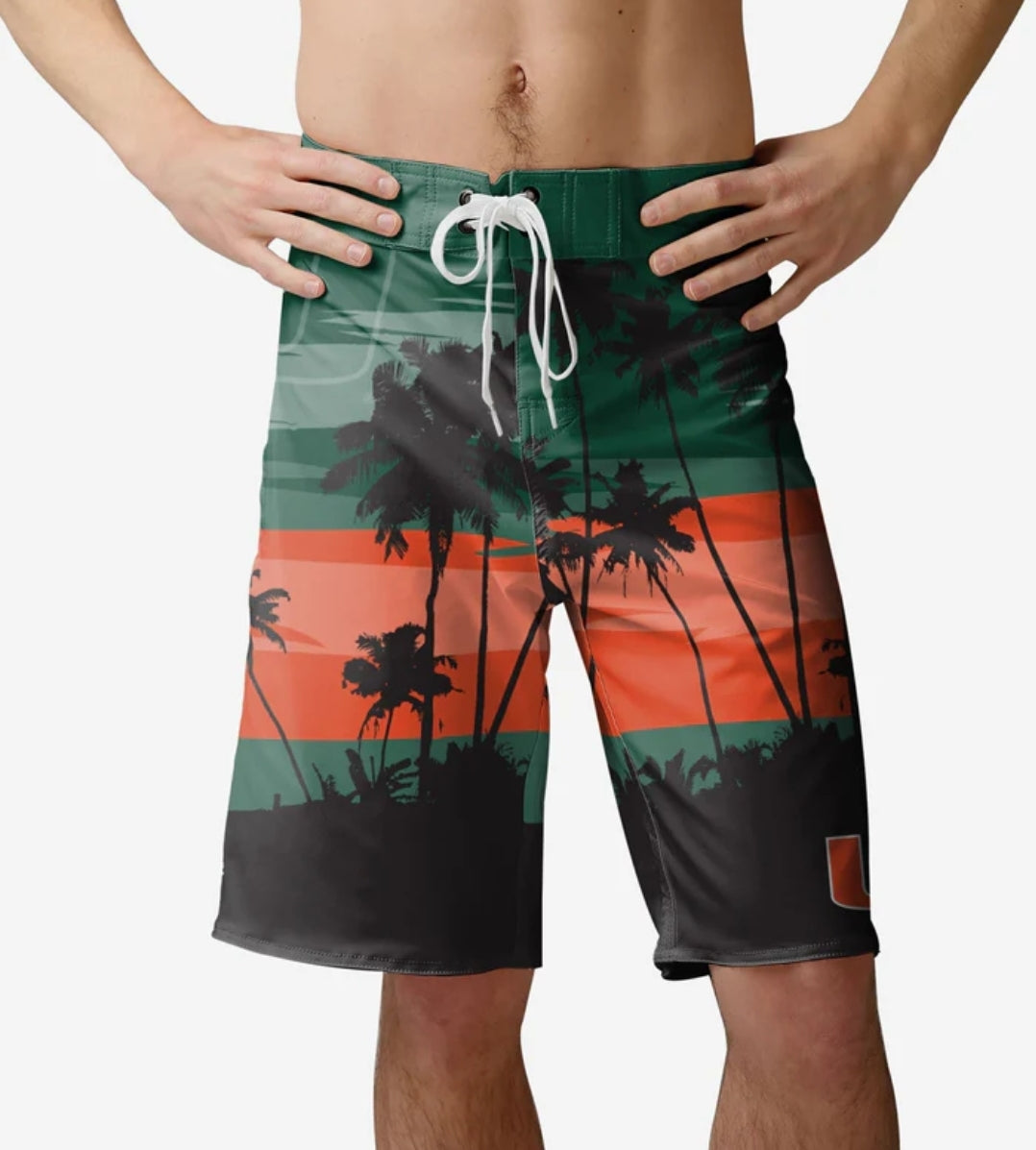 Miami Hurricanes FOCO Sunset Boardshorts