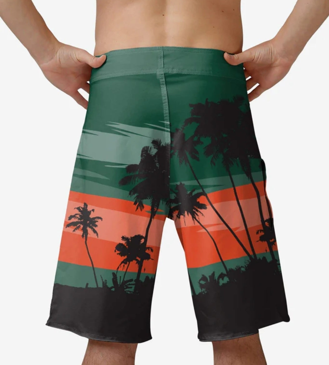 Miami Hurricanes FOCO Sunset Boardshorts
