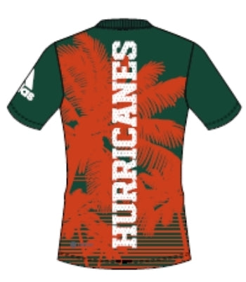 Miami Hurricanes adidas AeroReady Tailgate Jersey - Green/Orange