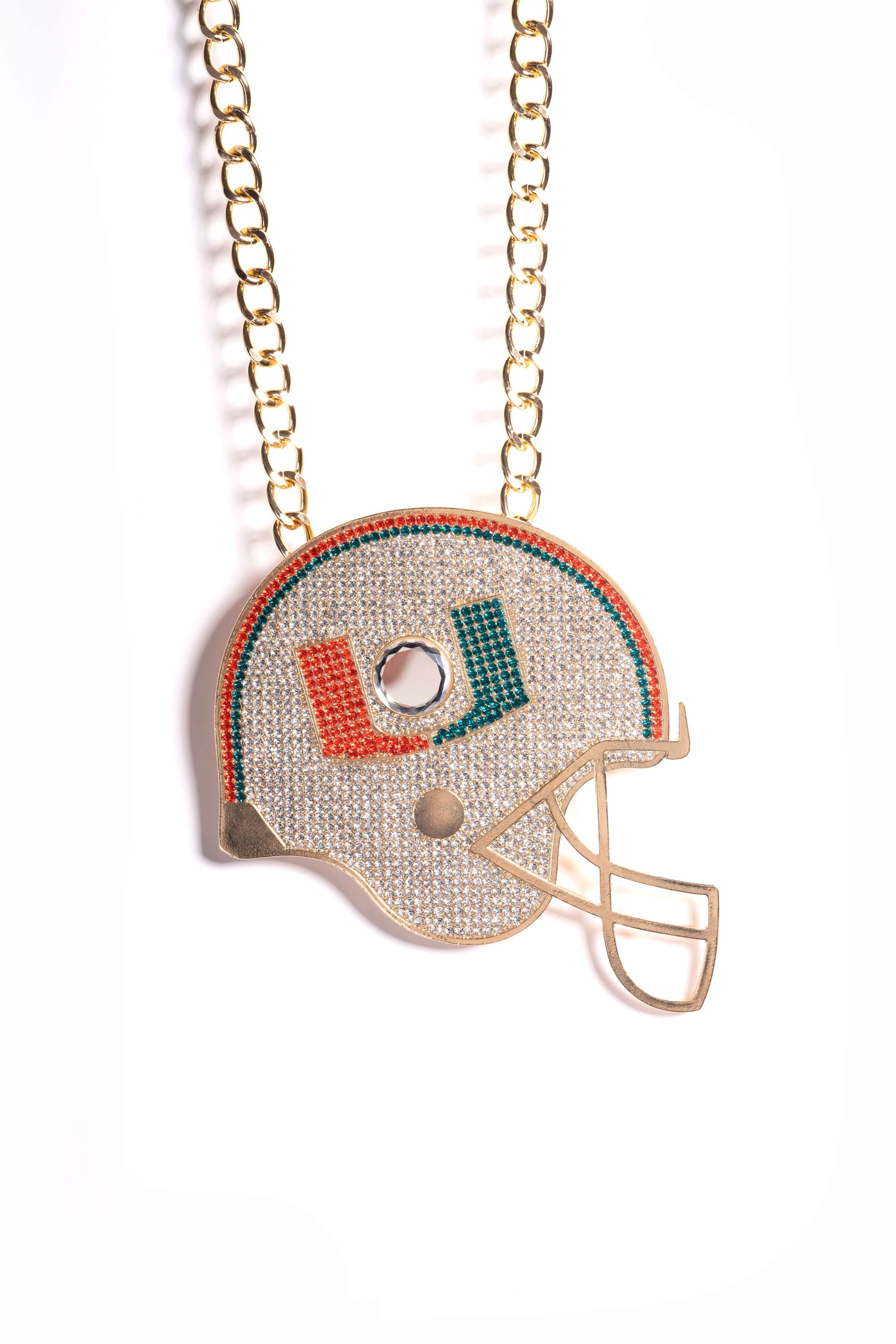 Miami Hurricanes Dyme Lyfe Replica Turnover Chain - Helmet