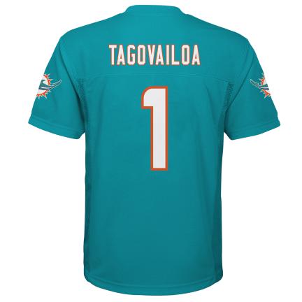 Miami Dolphins Tua Tagovailoa Youth Jersey - Aqua