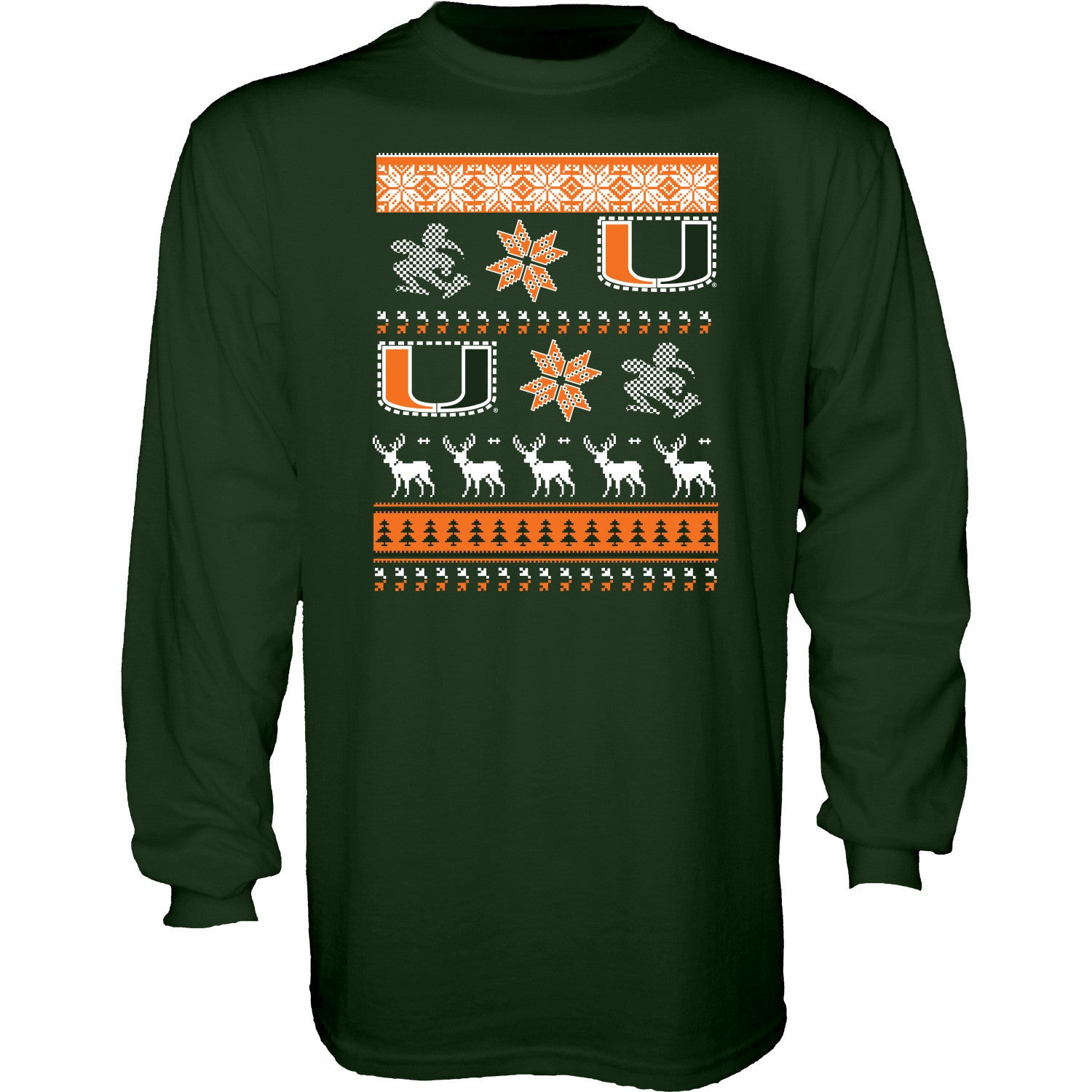 Miami Hurricanes Ugly Sweater L/S T-Shirt