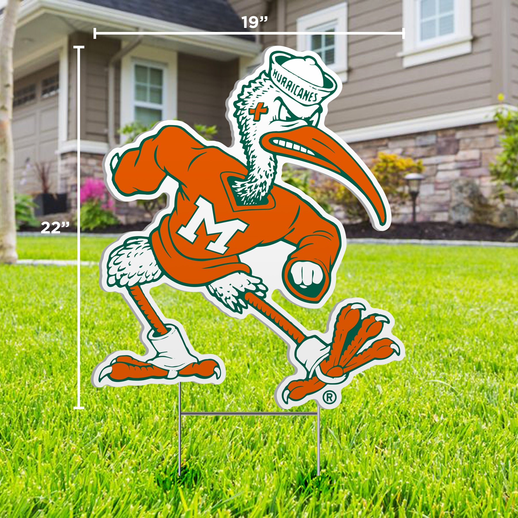 Miami Hurricanes Sebastian Lawn Sign