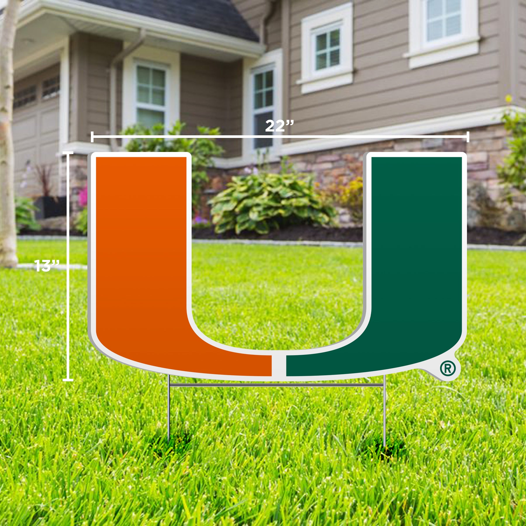 Miami Hurricanes Miami U Lawn Sign