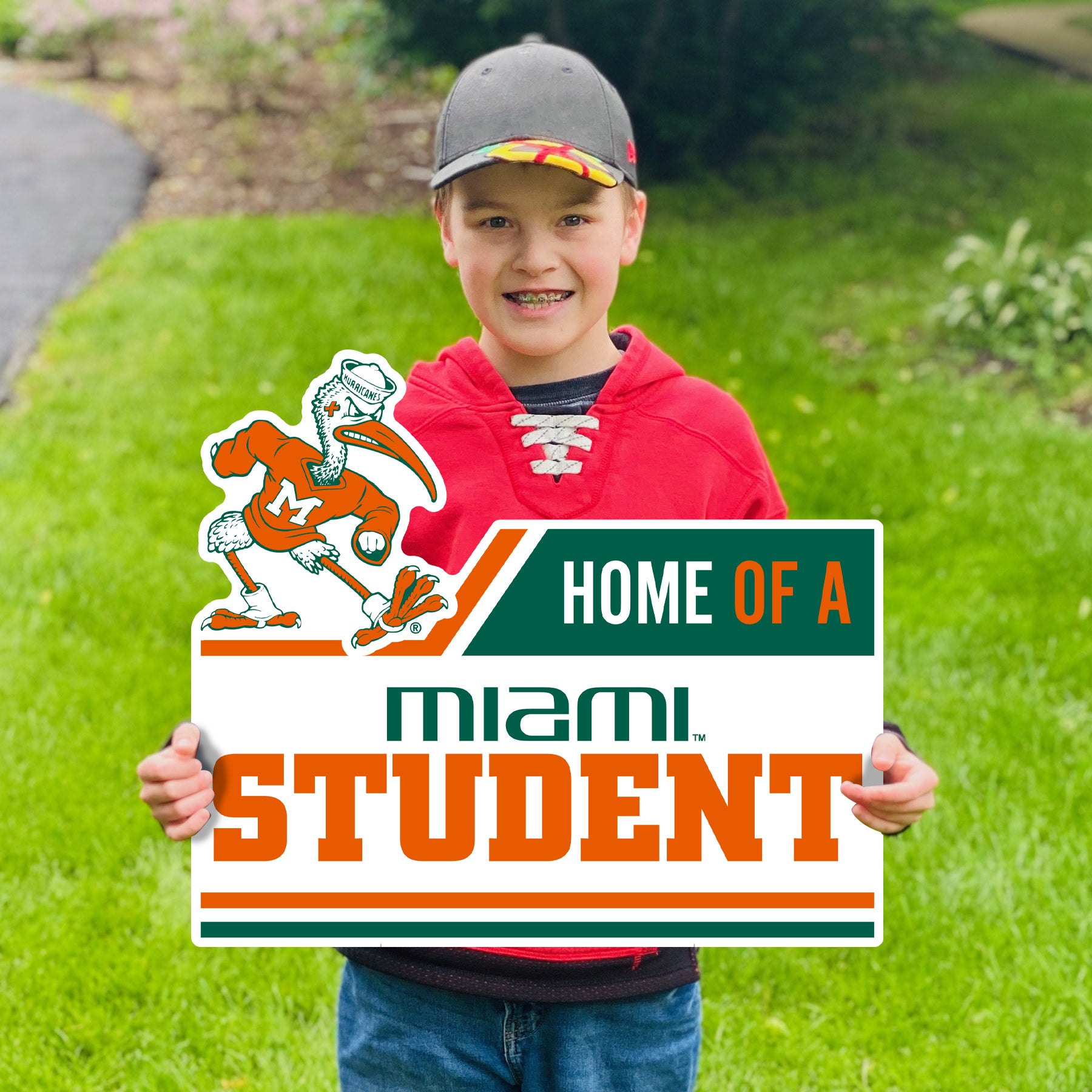 Miami Hurricanes Home of a Miami Student Lawn Sign