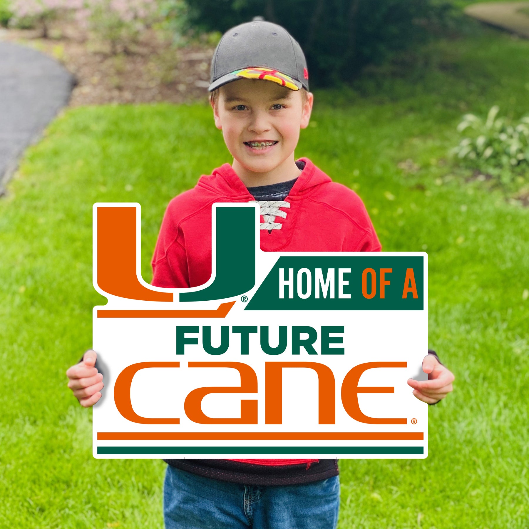 Miami Hurricanes Home of a Future Cane U Lawn Sign