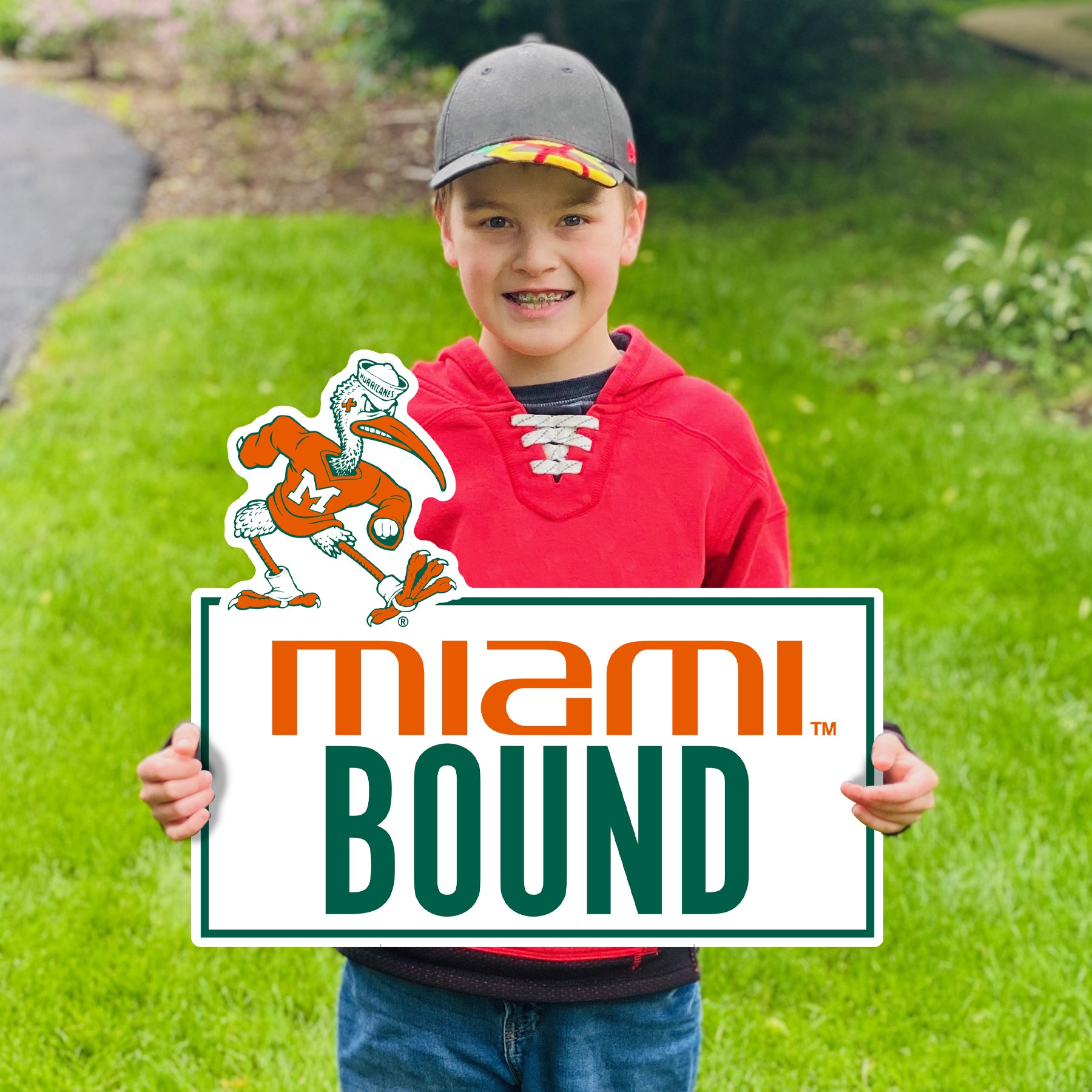 Miami Hurricanes Miami Bound Sebastian Lawn Sign