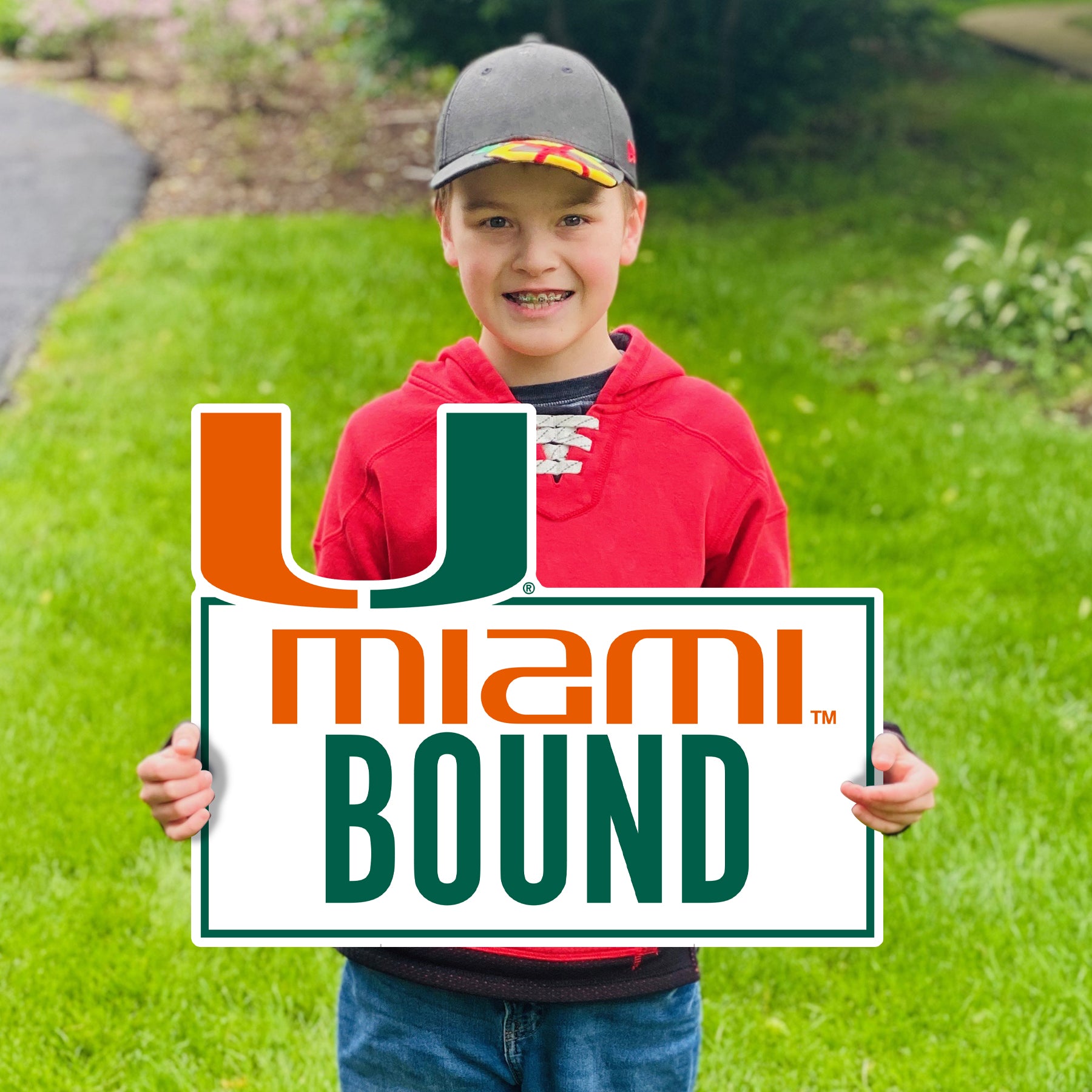 Miami Hurricanes Miami Bound U Lawn Sign