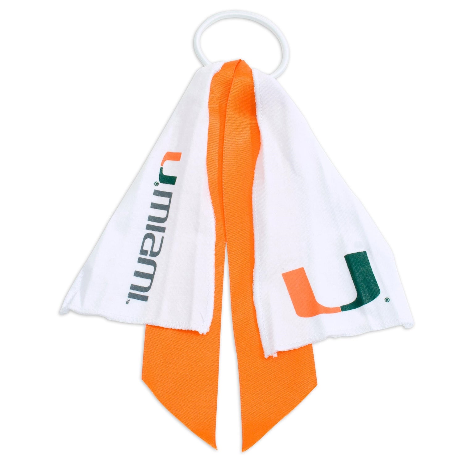 Miami Hurricanes Wordmark Logo Ponytail Holder