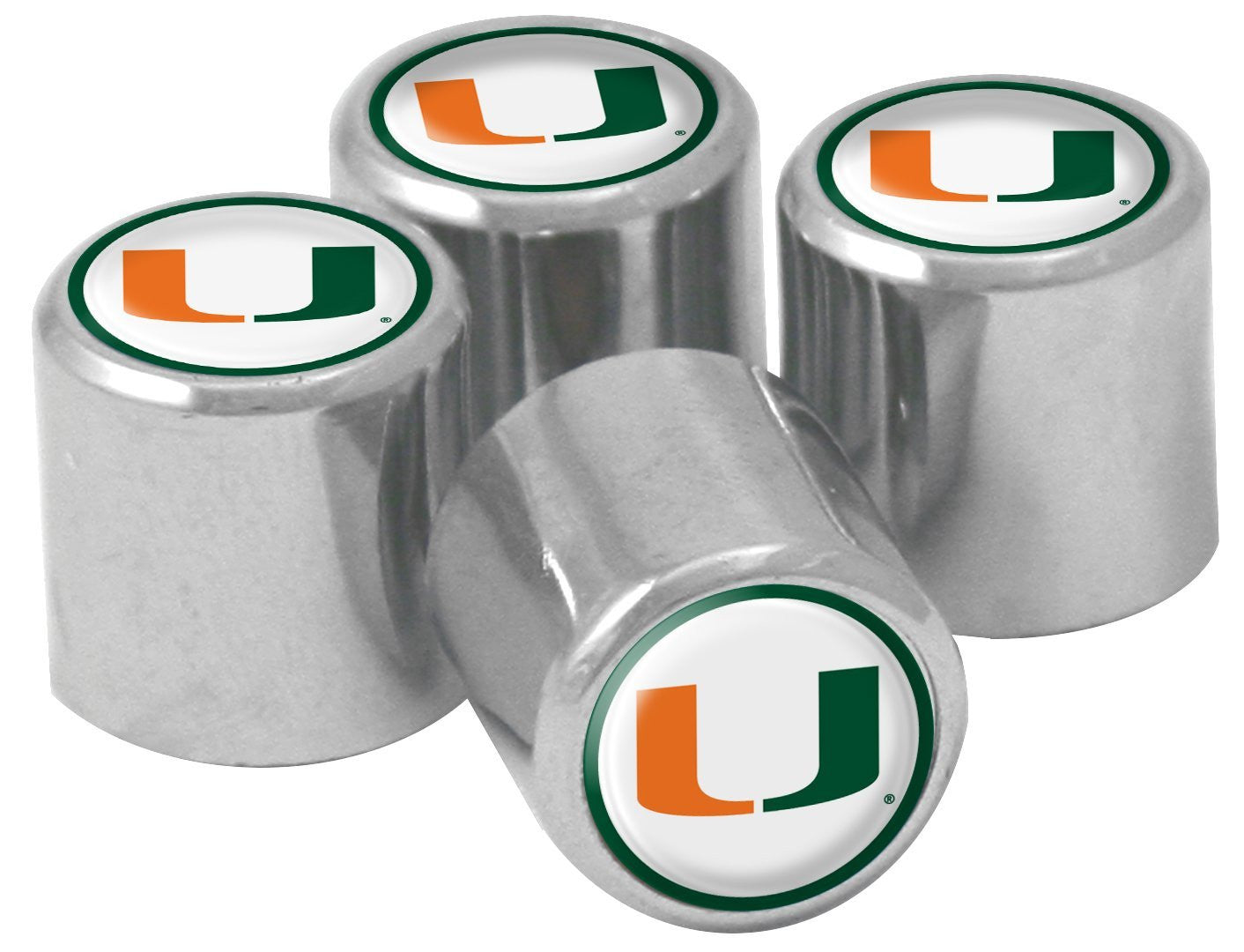 Miami Hurricanes Valve Stem Covers - CanesWear at Miami FanWear Automobile Accessories Stockdale CanesWear at Miami FanWear