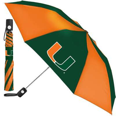 Miami Hurricanes 42" Automatic Umbrella - CanesWear at Miami FanWear Umbrella WinCraft CanesWear at Miami FanWear