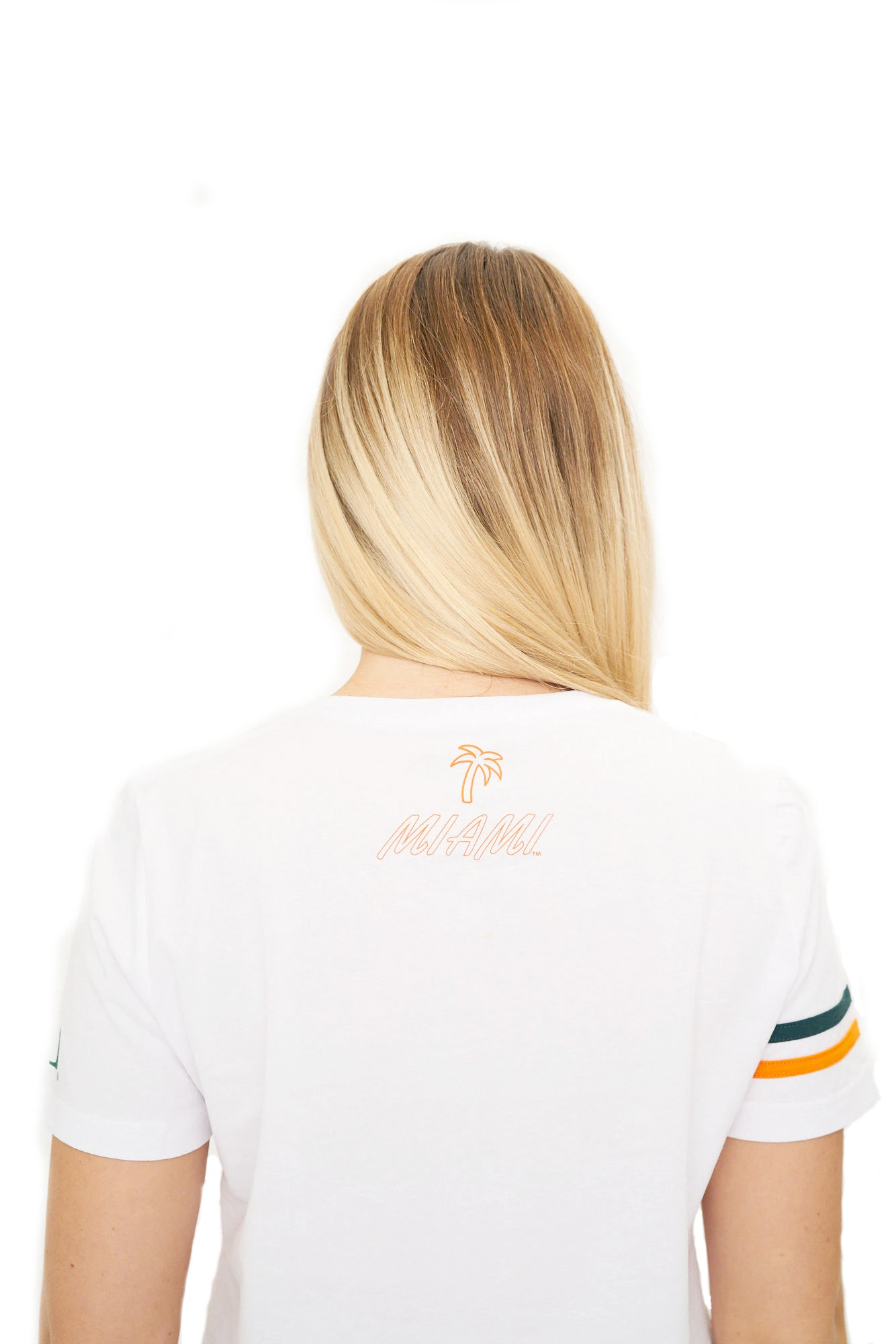 Miami Hurricanes INSZN Crop Top T-Shirt - White