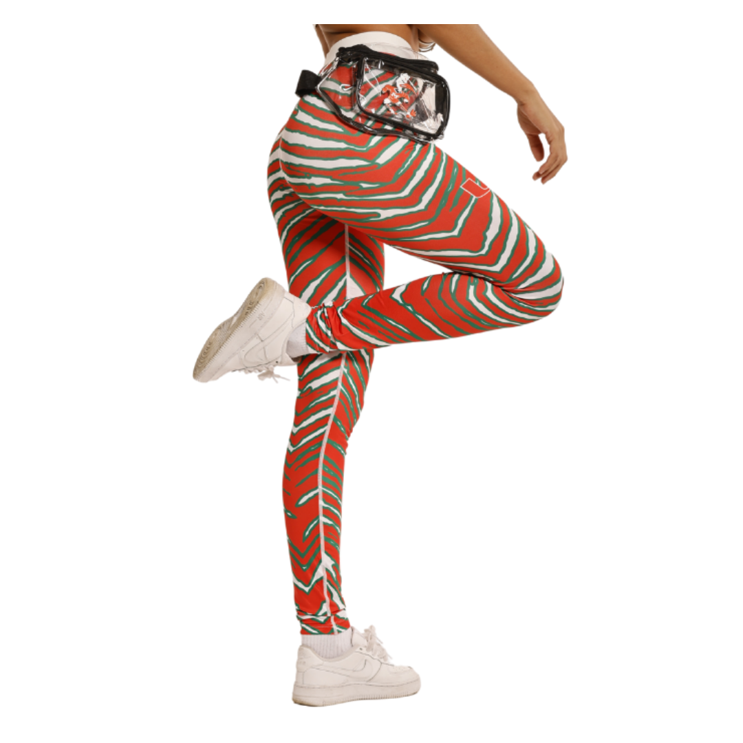 Miami Hurricanes Dyme Lyfe Zubaz Women's Leggings - Orange