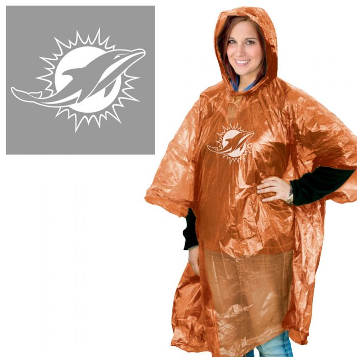 Miami Dolphins Adult Rain Poncho