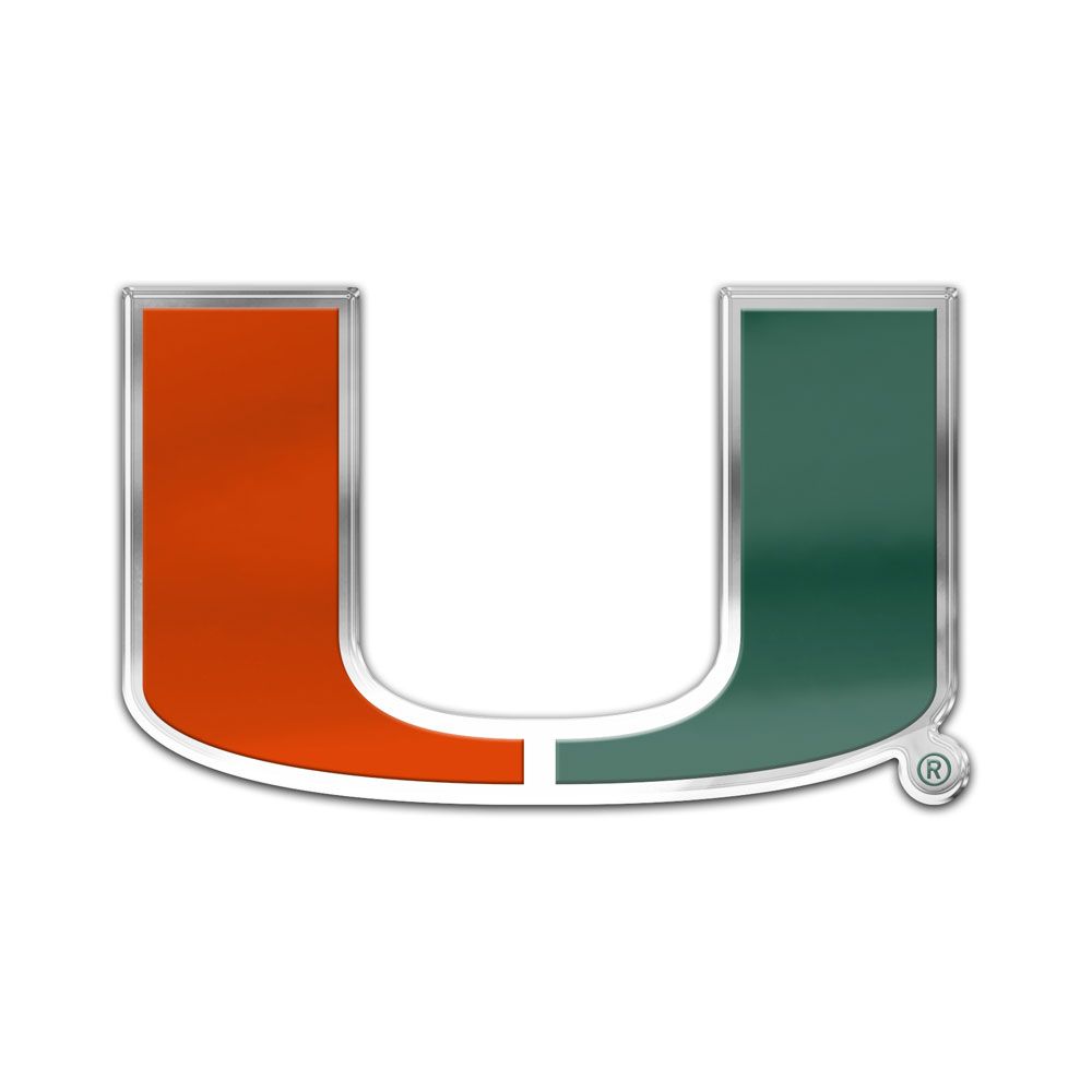 Miami Hurricanes Auto Badge w/Color