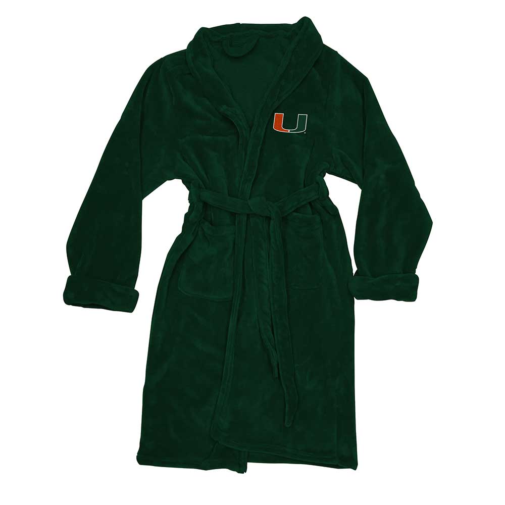 Miami Hurricanes Men's Silk Touch Bath Robe
