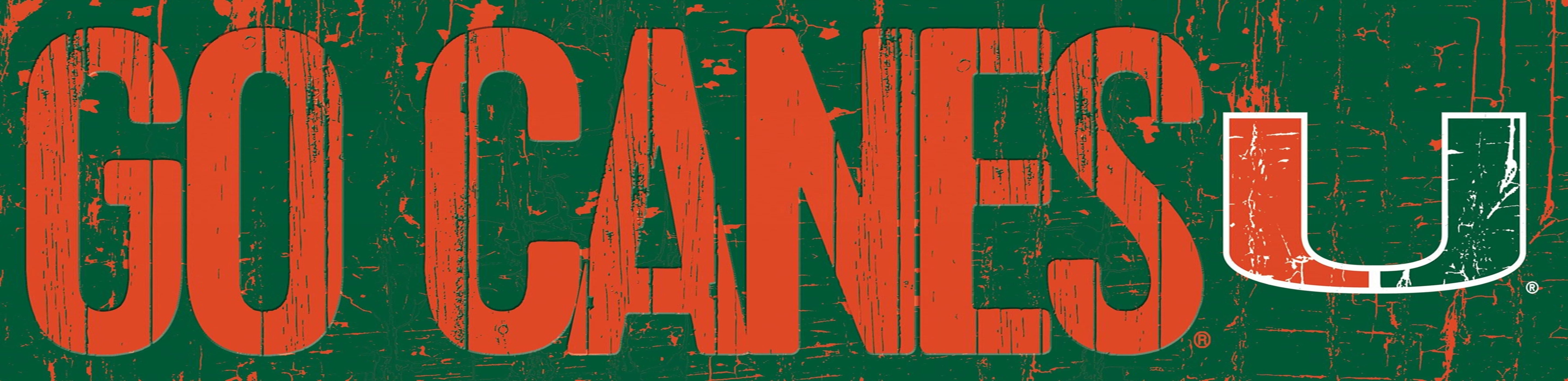 Miami Hurricanes Slogan Wooden Sign - 6" x 24"