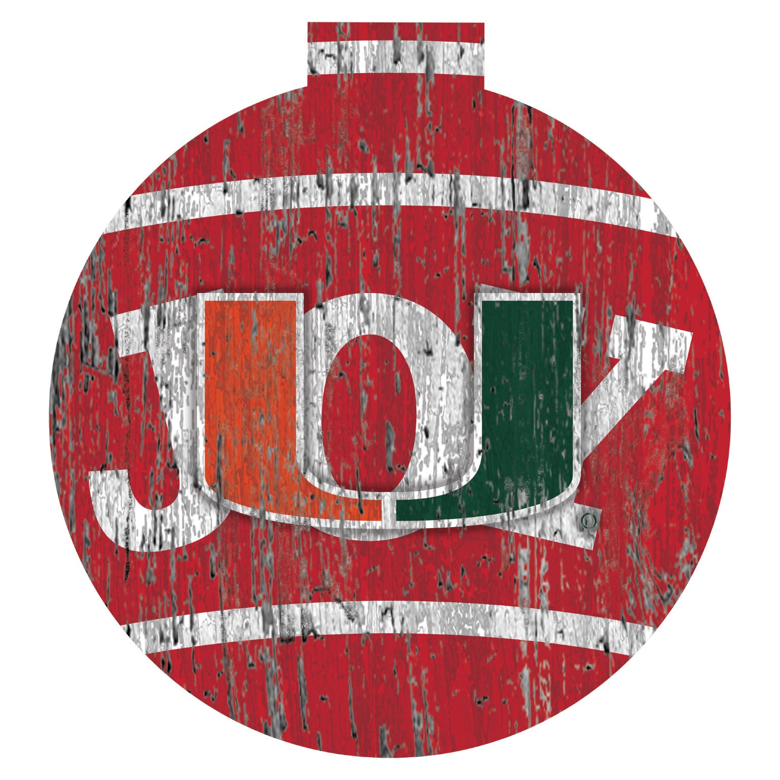 Miami Hurricanes Joy Wooden Sign - 12"