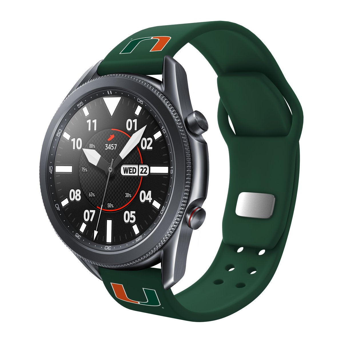 Miami Hurricanes Quick Change Silicone Watch Band - Green