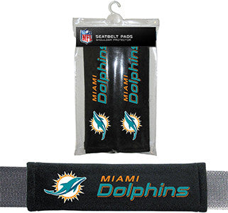 Miami Dolphins Seat Belt Pad Covers - CanesWear at Miami FanWear AUTO ACCESSORIES Fremont Die CanesWear at Miami FanWear