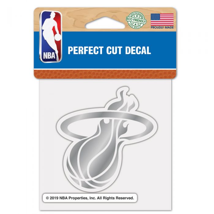 Miami Heat Perfect Cut Metallic Vinyl Decal - 3" x 3"